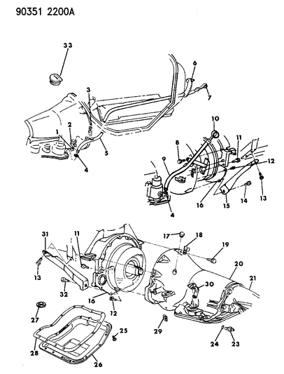 1990 Dodge W250 Case & Related Parts Diagram 2