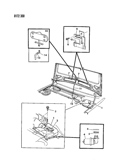 1988 Dodge Omni Windshield Washer System Diagram