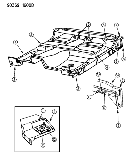 1990 Dodge Dakota Floor Pan Diagram 2