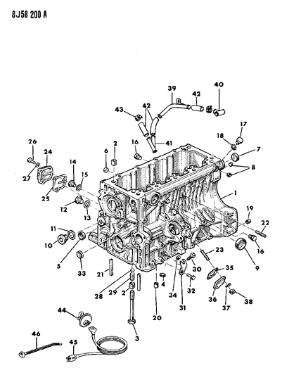 1987 Jeep Comanche Cylinder Block Diagram 2