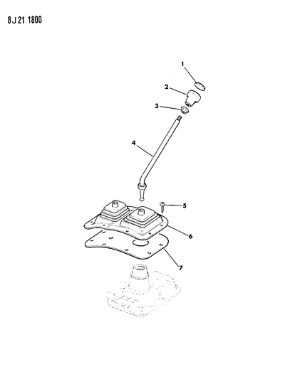 1989 Jeep Grand Wagoneer Controls, Gearshift Diagram