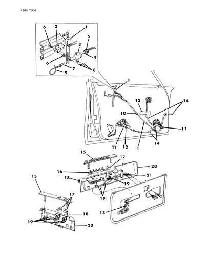 1984 Chrysler Fifth Avenue Wiring & Switches - Front Door Diagram