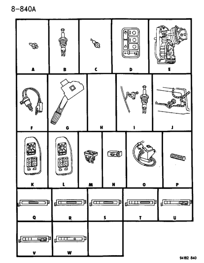 1994 Dodge Caravan Switches Diagram