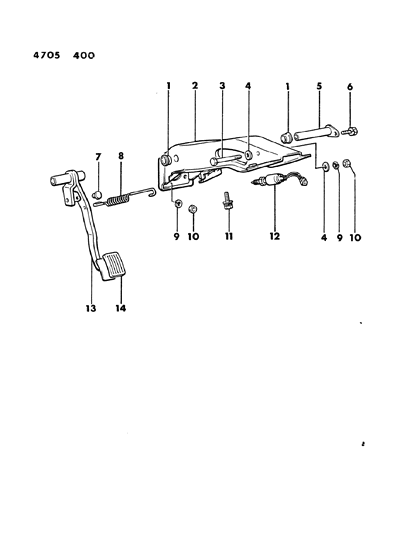 1984 Dodge Ram 50 Brake Pedal Diagram 1