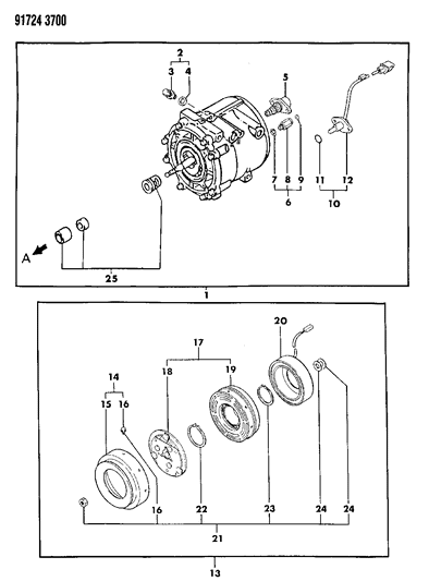 1991 Dodge Colt Air Conditioner Compressor Diagram