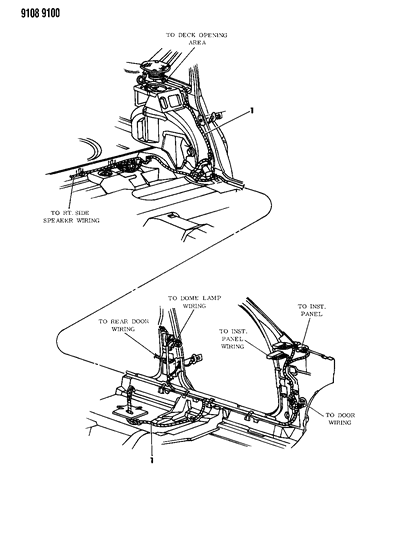 1989 Dodge Lancer Wiring - Body & Accessories Diagram