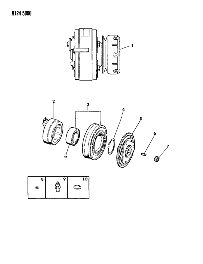 1989 Chrysler TC Maserati A/C Compressor Diagram 2