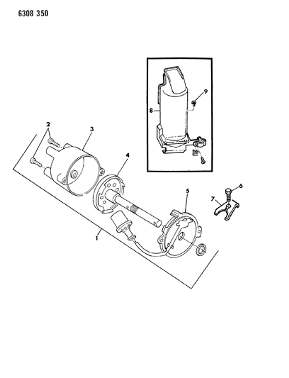 1987 Dodge Dakota Distributor Diagram 1