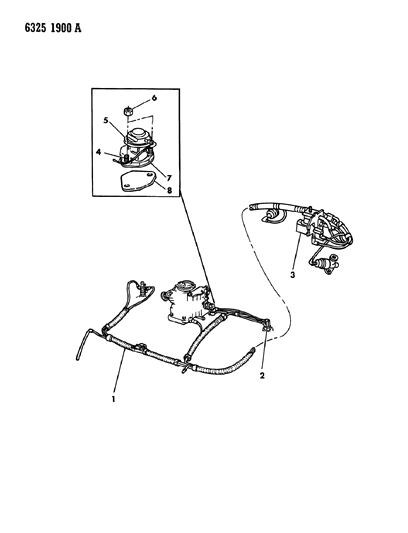 1987 Dodge Ram Wagon EGR System Diagram 1