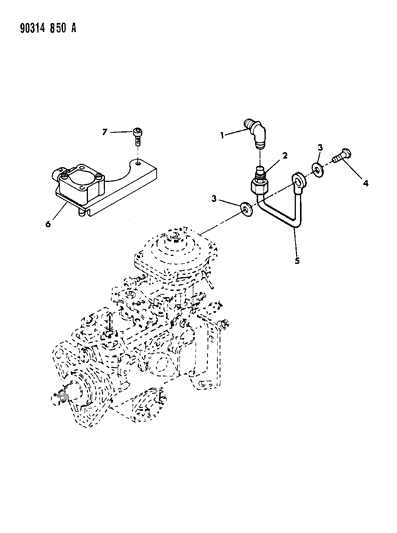 1990 Dodge D150 Throttle Position Sensor Diagram for 4746966