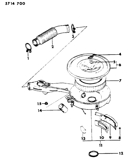 1985 Dodge Ram 50 Air Cleaner Diagram 3