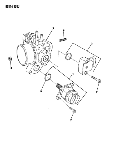 1990 Dodge Dynasty Throttle Body Diagram 2