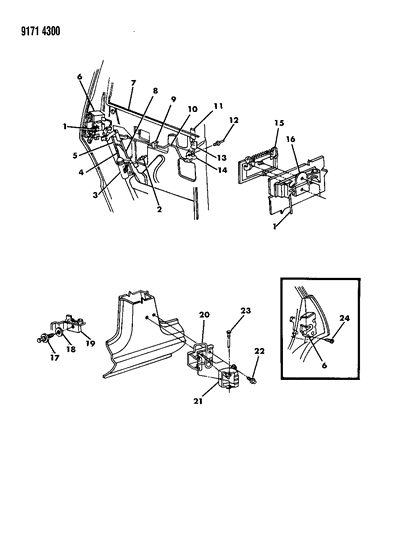 1989 Dodge Dynasty Panel-Rear Door OUTSIDEIDE Diagram for 4365163