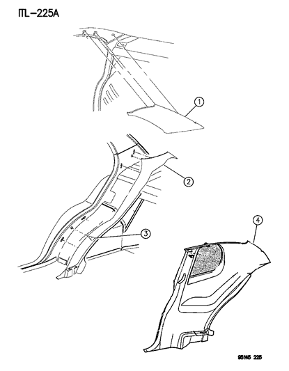 1995 Dodge Neon Quarter Trim Panel Diagram