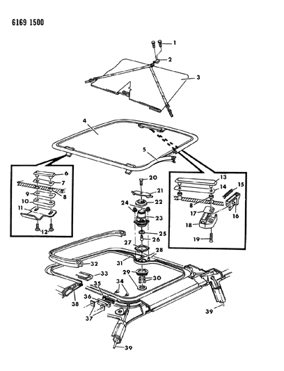 1986 Dodge Charger Sun Roof Diagram