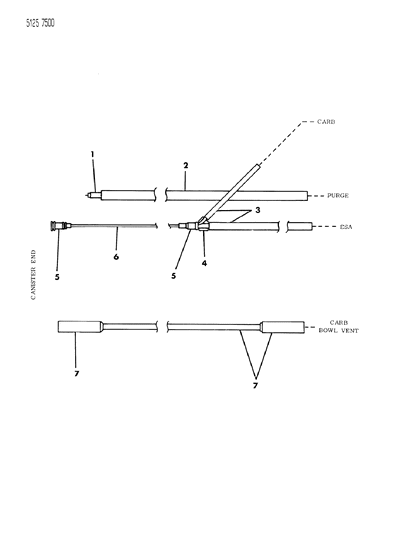 1985 Dodge Diplomat Vapor Canister Hose Harness Diagram 4