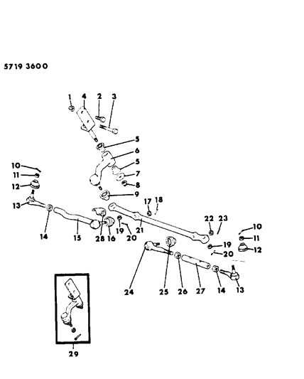 1985 Dodge Ram 50 Linkage, Steering Diagram 2