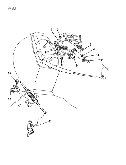 1985 Dodge Charger Throttle Control Diagram 1