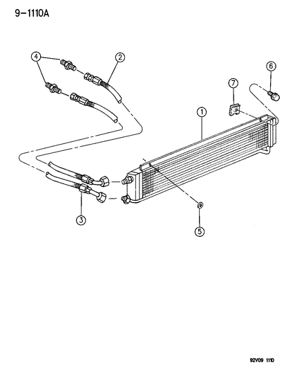 1992 Dodge Viper Line-Oil Cooler Outlet Diagram for 4848300