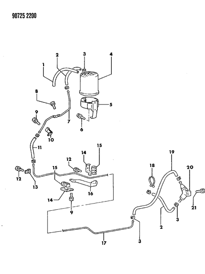 1990 Dodge Ram 50 Vapor Canister Diagram