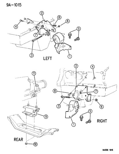 1996 Dodge Dakota Engine Mounting Diagram 1