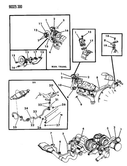 1990 Dodge D250 Air Pump Tubing Diagram 2