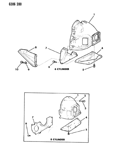 1987 Dodge Ramcharger Housing & Pan, Clutch Diagram