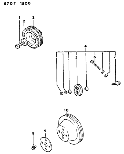 1986 Dodge Conquest Drive Pulleys Diagram