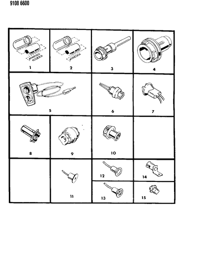 1989 Chrysler LeBaron GTC Sockets & Cables Diagram