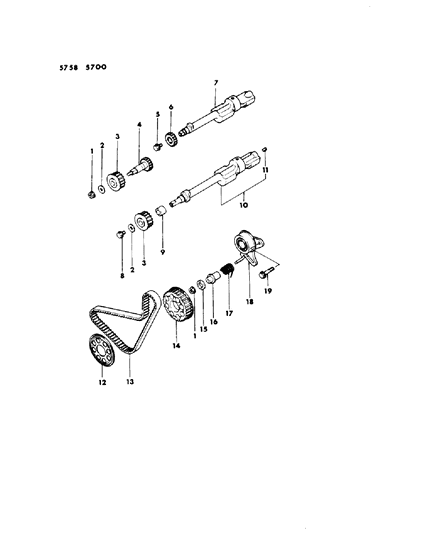 1985 Dodge Colt Balance Shafts Diagram 2