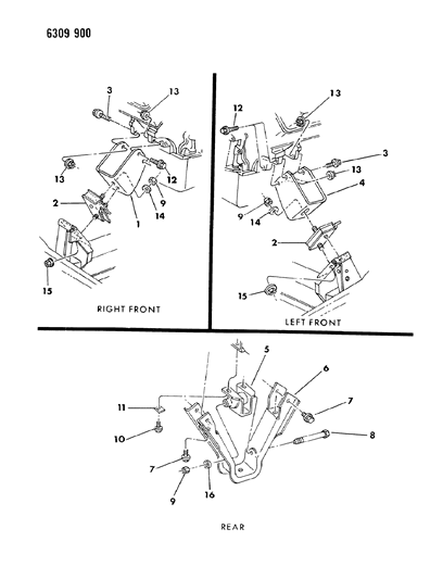 1987 Dodge Ram Van Engine Mounting Diagram 2