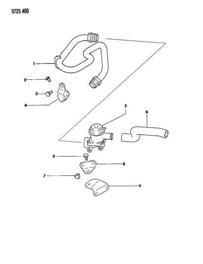 1989 Dodge Ram 50 Secondary Air Supply System Diagram 1