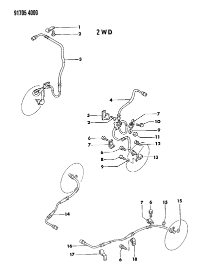 1991 Dodge Stealth Sensor - Anti - Skid Brake System Diagram 1