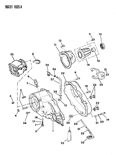 1991 Dodge Dakota Case, Transfer & Related Parts Diagram