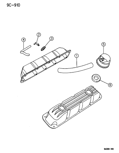 1994 Dodge Ram 2500 Crankcase Ventilation Diagram 2