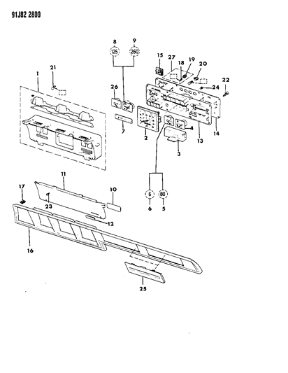 1991 Jeep Grand Wagoneer Instrument Cluster Diagram