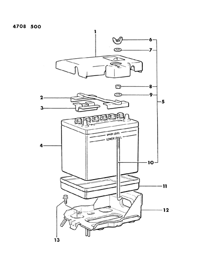 1984 Dodge Colt Battery Tray Diagram