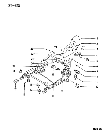 1996 Dodge Stealth Seat Adjuster Diagram 1