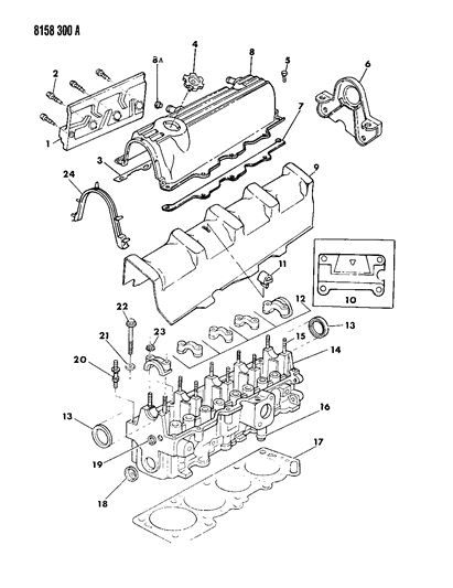 1988 Chrysler Town & Country Cylinder Head Diagram 1