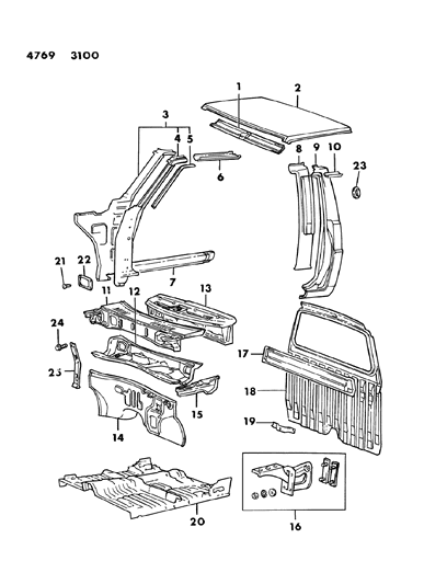 1984 Dodge Ram 50 Body Diagram