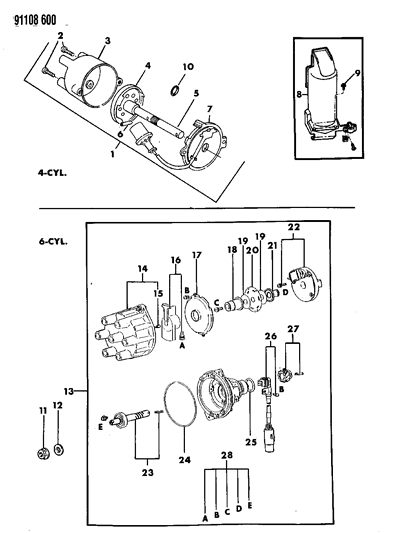 1991 Dodge Shadow Distributor Diagram