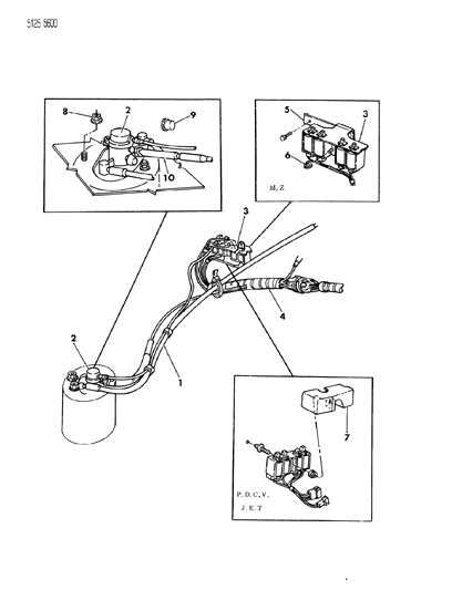 1985 Chrysler LeBaron Base Vapor Canister Diagram 4