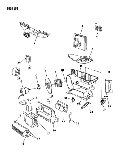 1989 Dodge Omni Heater Unit Diagram