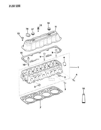 1984 Jeep Wagoneer Cylinder Head Diagram 1