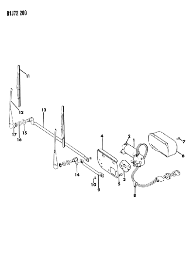 1985 Jeep Wrangler Arm Diagram for J5762337