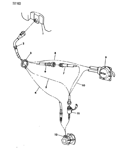 1985 Dodge Aries Cable, Speedometer Diagram