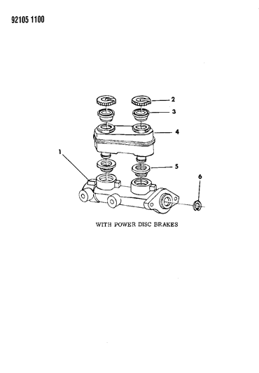 1992 Chrysler Town & Country Master Cylinder Diagram 1