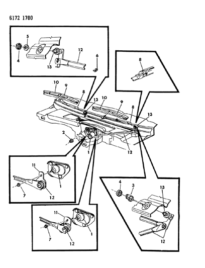 1986 Dodge Diplomat Windshield Wiper System Diagram