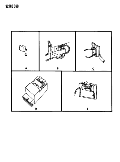 1992 Chrysler LeBaron Sedan Modules Diagram