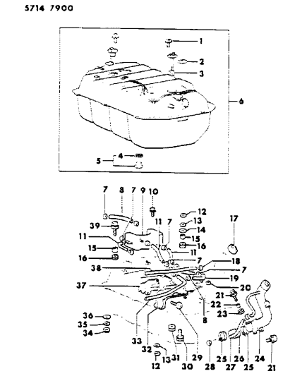 1986 Dodge Conquest Fuel Tank Diagram